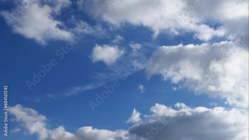 4k time-lapse footage with blue sky with clouds