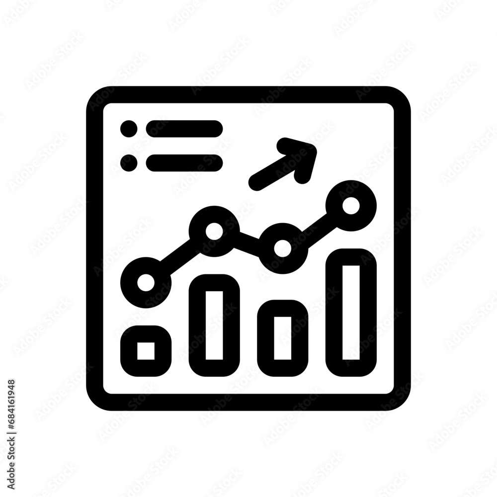 Obraz premium data analysis line icon