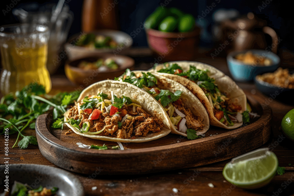 grilled chicken with vegetables vibrant Mexican Taco