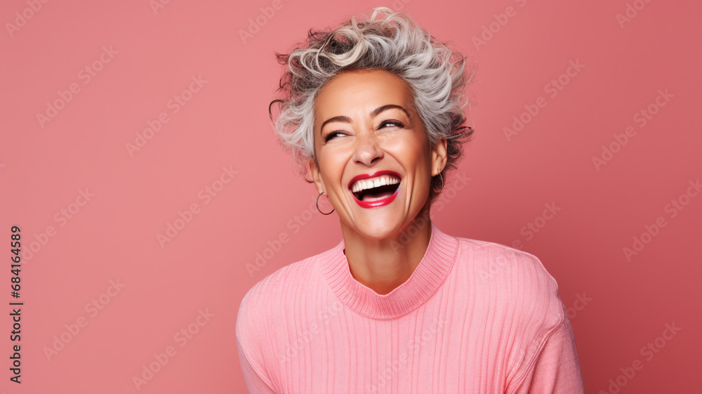 middle aged woman having fun. middle aged woman having fun.