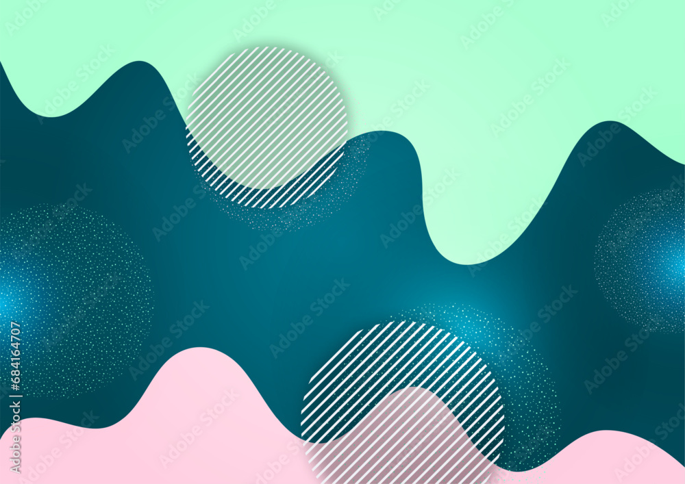 Abstract technology wave design, circle, dots overlay. template for design. Vector