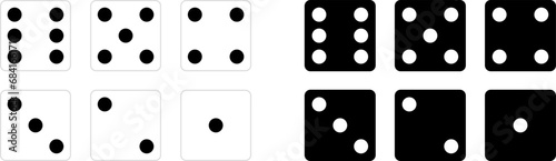 Game dice. Set of Ludo dices collection from one to six. Vector illustration.