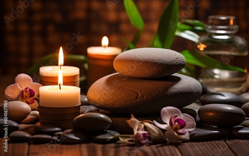 Relaxing Zen Stones and Candlelight for Meditation