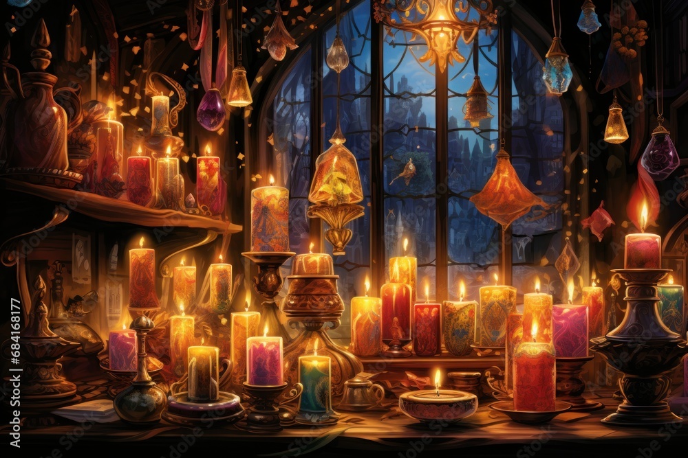 Fototapeta premium Candles - Generative AI