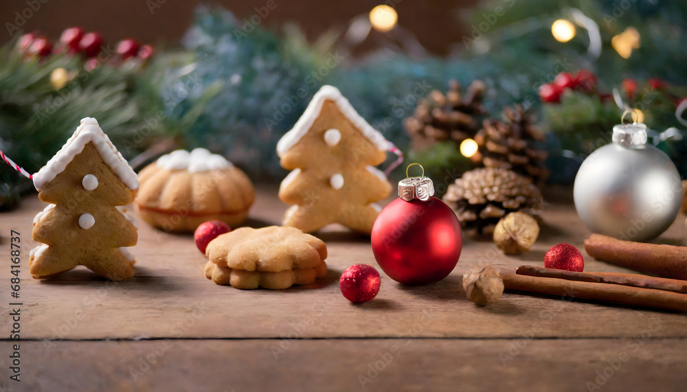christmas cookies and decorations