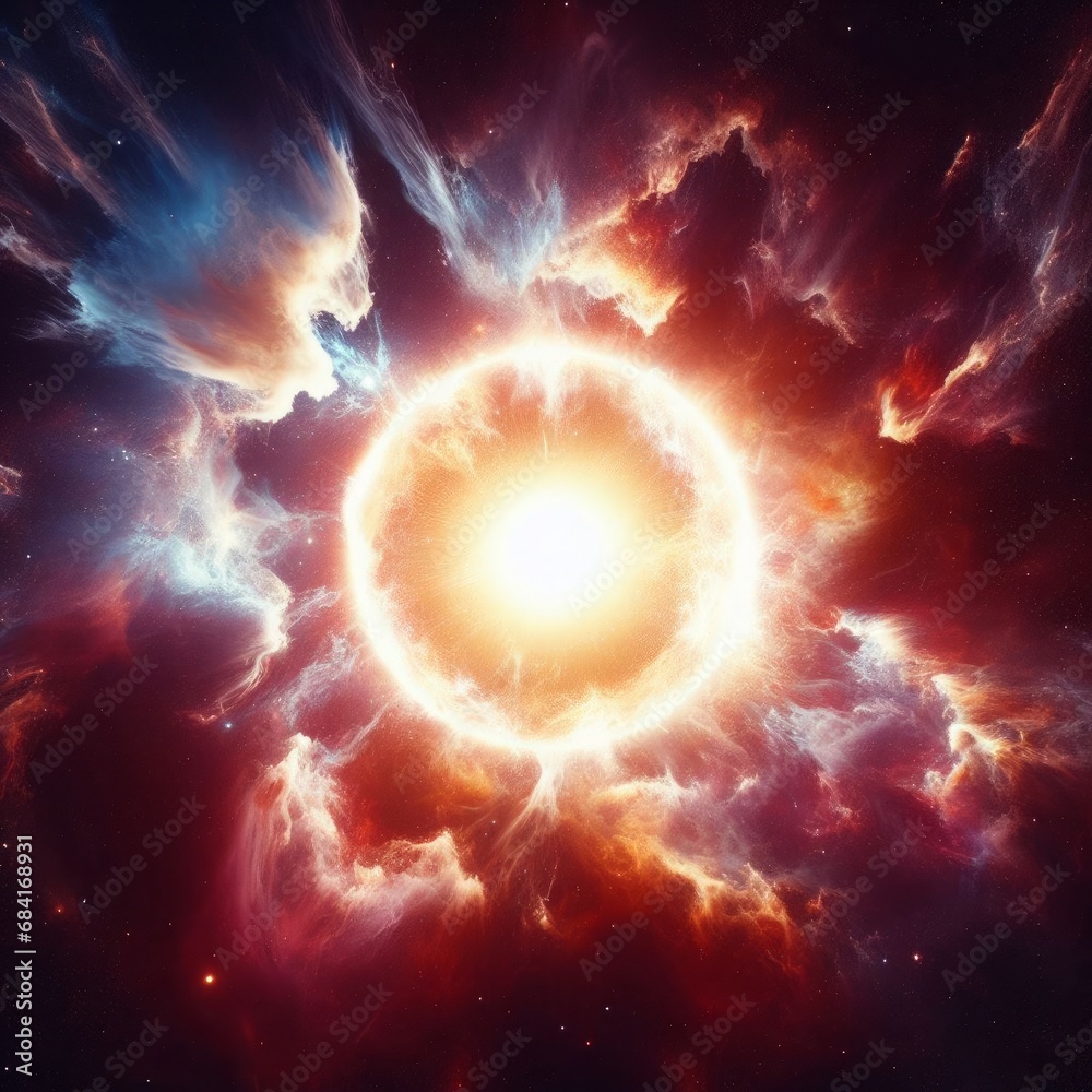 Fototapeta premium sun and nebula