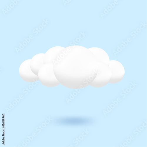 Cloud 3d soft icon design illustration © AlphaCute