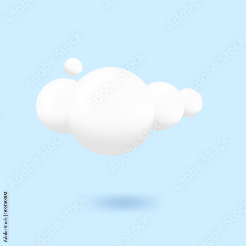 Cloud 3d soft icon design illustration