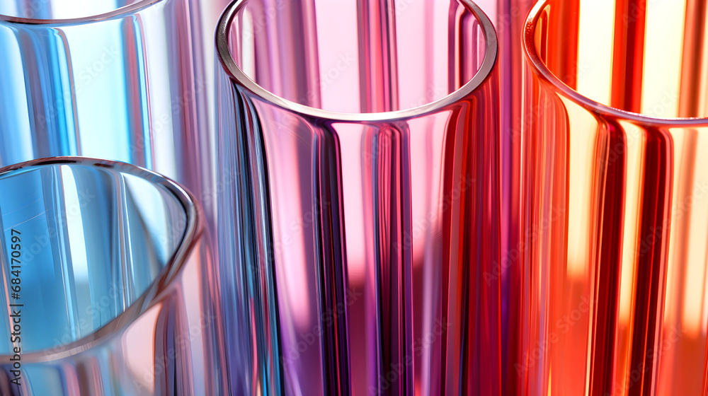 Abstract background of fluted glass effect. Art for conveying complex