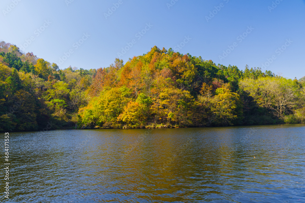 Wuhan Mu Lan Tianchi Scenic Area Late Autumn Scenery