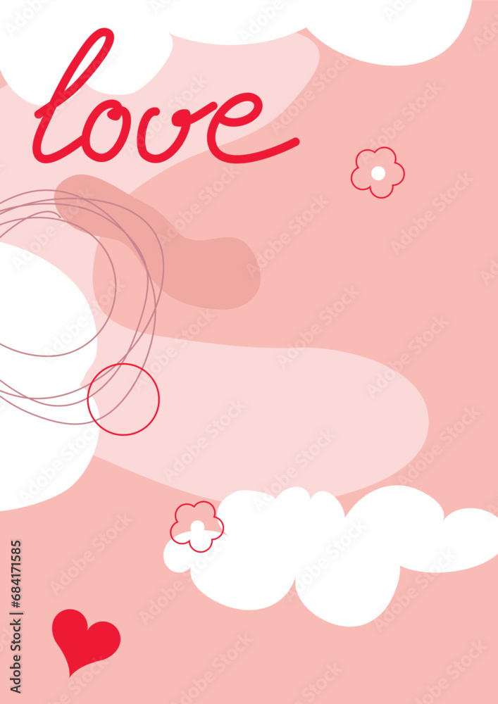 Postcard with the words I love. Confession of love. Postcard with the words I love. Confession of love.