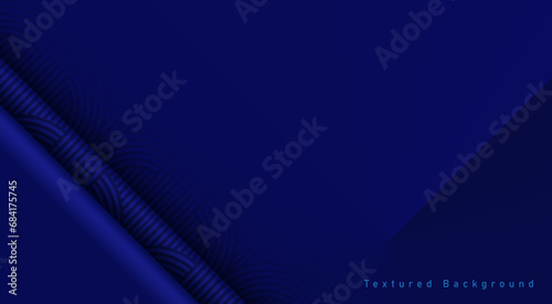 Abstract blue background with silk fabric satin texture pattern, 3d effect, the concept of dark blue gradient background.