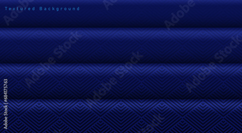 Abstract blue background with silk fabric satin texture pattern, 3d effect, the concept of dark blue gradient background.