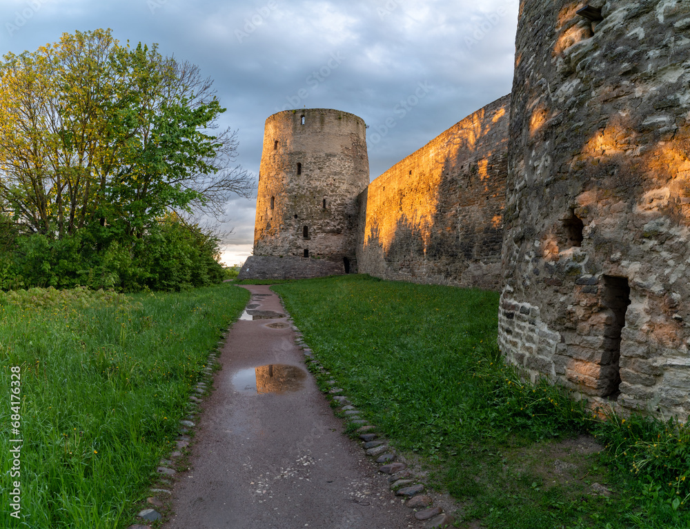 The famous Izborsk fortress, Pskov region,Russia.