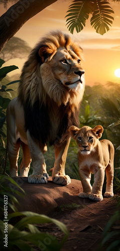 lion and lioness © katerinka