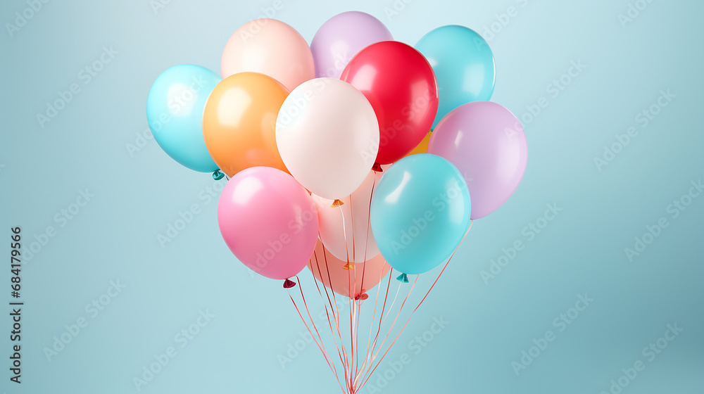 Festive colorful balloons isolated Festive colorful balloons isolated