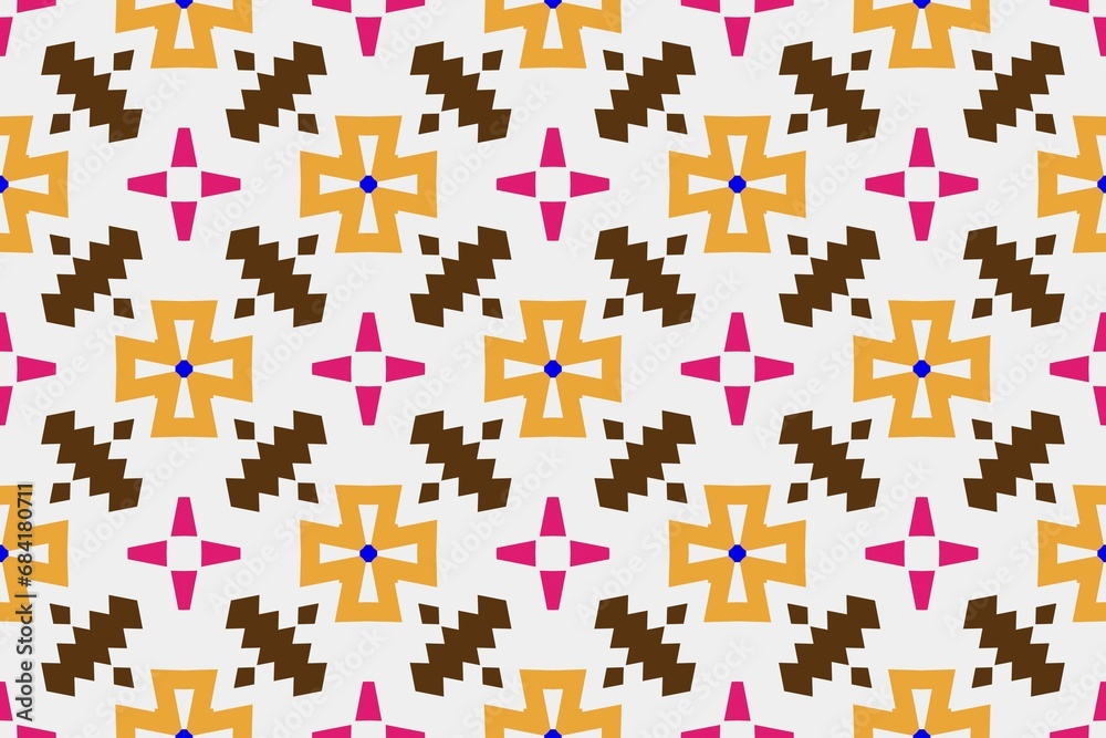 Abstract ethnic rug ornamental seamless pattern.Perfect for fashion, textile design, cute themed fabric, on wall paper, wrapping paper and home decor. Geometric pattern. Abstract ethnic rug ornamental seamless pattern.Perfect for fashion, textile design, cute themed fabric, on wall paper, wrapping paper and home decor. Geometric pattern.