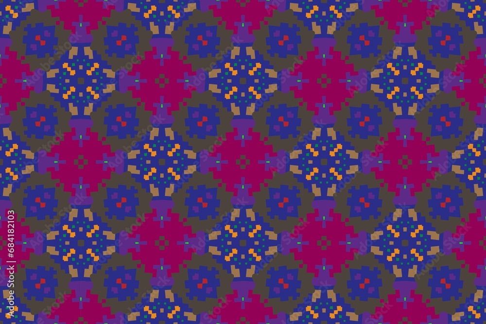 Abstract ethnic rug ornamental seamless pattern.Perfect for fashion, textile design, cute themed fabric, on wall paper, wrapping paper and home decor. Geometric pattern.