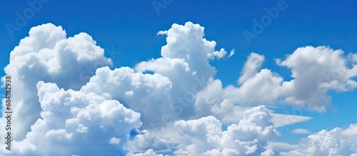 blue sky background with white clouds bright