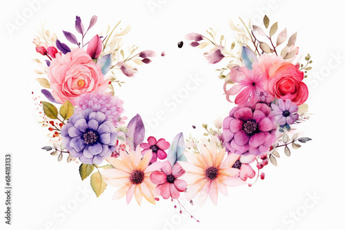 pink flowers frame, in the style of simple and elegant style, romanticist photo
