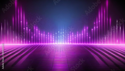 ultraviolet abstract futuristic background neon wave equalizers neon glow