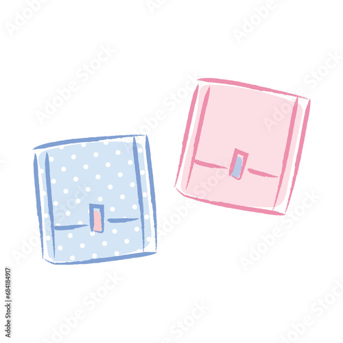 かわいい生理用ナプキンのイラスト　清潔