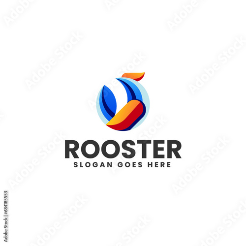 Free Download Vector Logo Illustration Rooster Gradient Colorful Style - GFXLoad