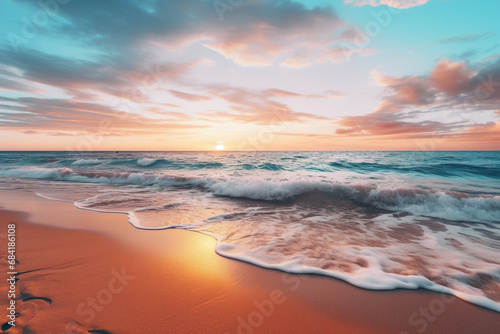 sunset on the beach © USAMA