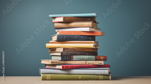 Vintage stack of books isolated