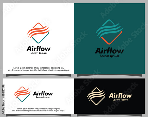 Modern air circulation logo template
