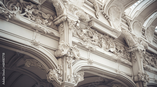 Ornate architectural details isolated photo