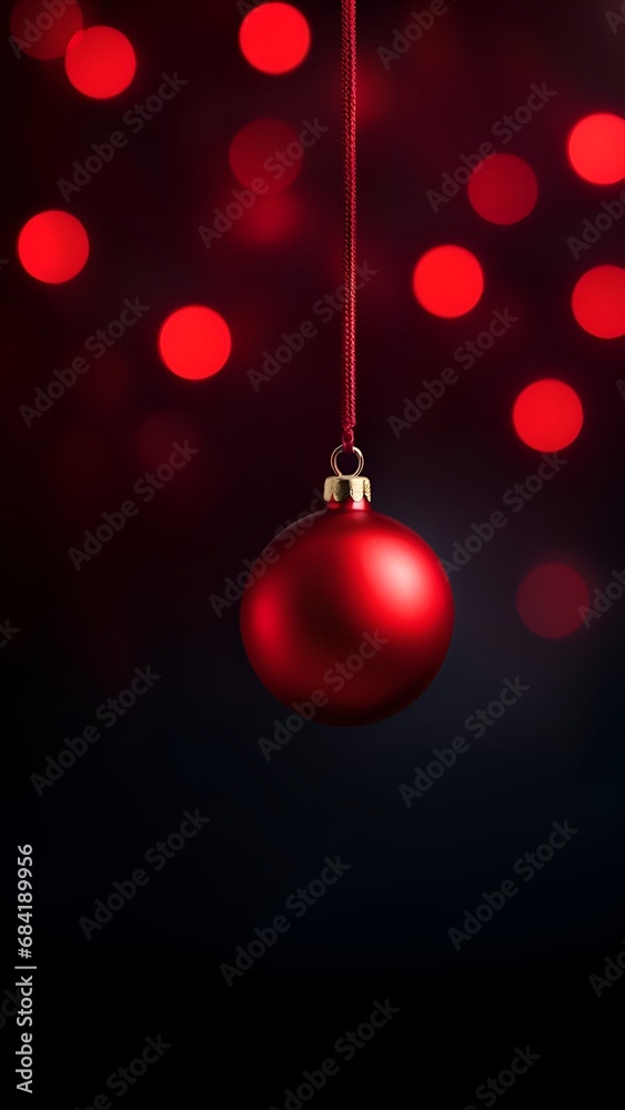 Red christmas bauble with copy space. Red christmas bauble with copy space.