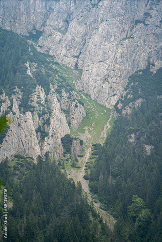 hillside with a smoky and foggy view