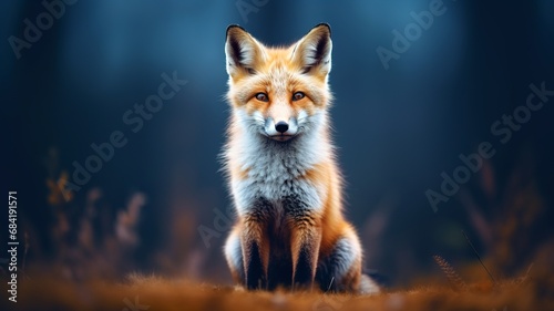 Fox, Minimalistic Professional Portrait, Generative AI © AIExplosion