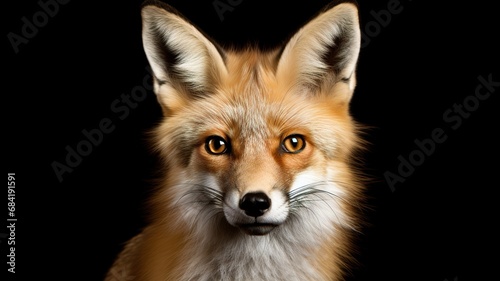 Fox, Minimalistic Professional Portrait, Generative AI © AIExplosion