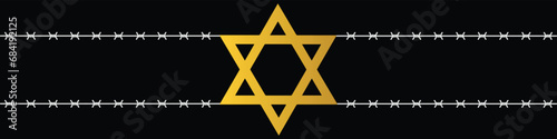 International Holocaust Remembrance Day vector. Star of David . January 27. Important day