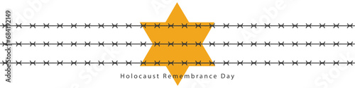 International Holocaust Remembrance Day vector. Star of David . January 27. Important day