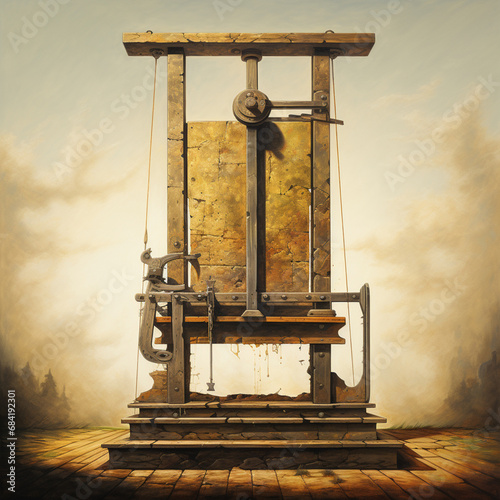 Illustration of a guillotine. photo