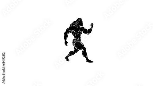 homme musclé qui marche 