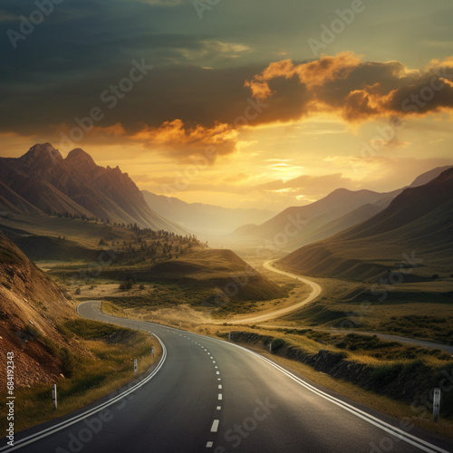 Highway in the mountains. © DALU11