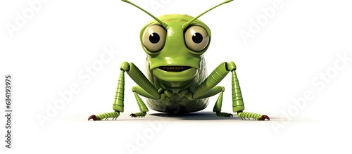 Cute grasshopper cartoon © dheograft
