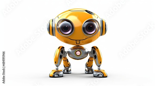 modern robot drone character mascot set