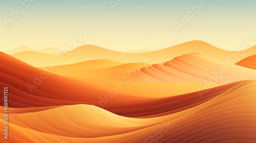 abstract landscape 3d vector illustration