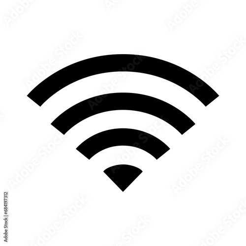 Wi-Fi icon on white background