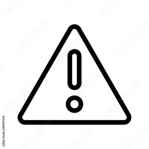 Warning sign on white background