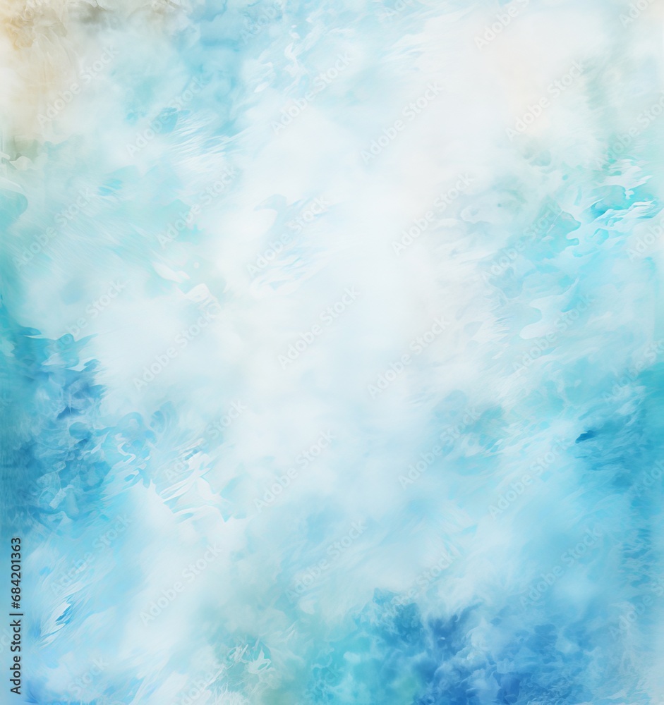 Unveiling Mystery: A Striking Blend of White and Turquoise Artistry Generative AI