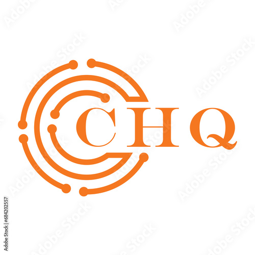 CHQ letter design. CHQ letter technology logo design on white background. CHQ Monogram logo design for entrepreneur and business photo