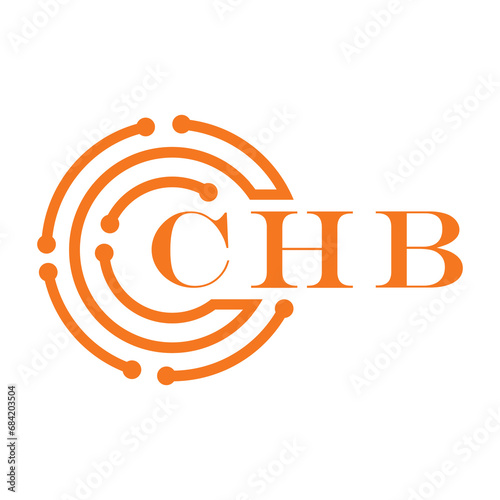 CHB letter design. CHB letter technology logo design on white background. CHB Monogram logo design for entrepreneur and business photo