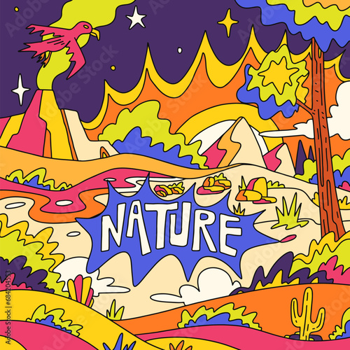 Nature back abstract illustration