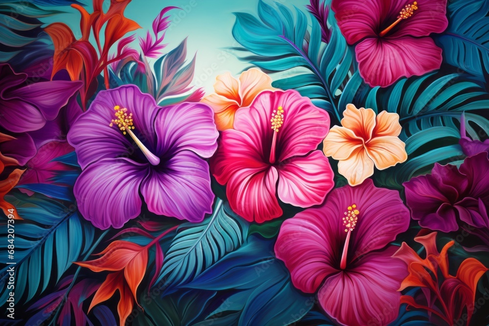 Escape into the Vibrant Colors of the Tropics: A Visual Masterpiece! Generative AI